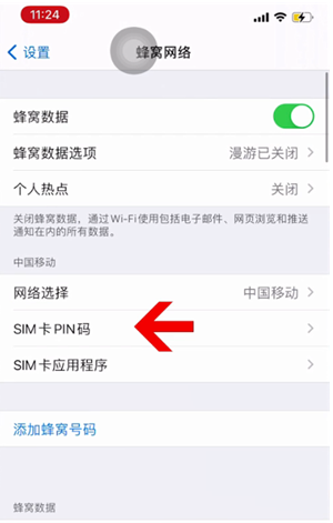 莒县苹果14维修网分享如何给iPhone14的SIM卡设置密码 