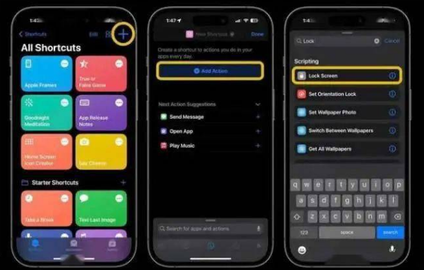 莒县苹果14锁屏维修店分享iPhone14升级iOS16.4后如何创建锁屏快捷方式 